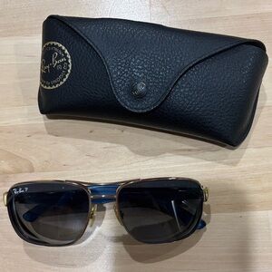 Ray-Ban Blue and Gold Sunglasses